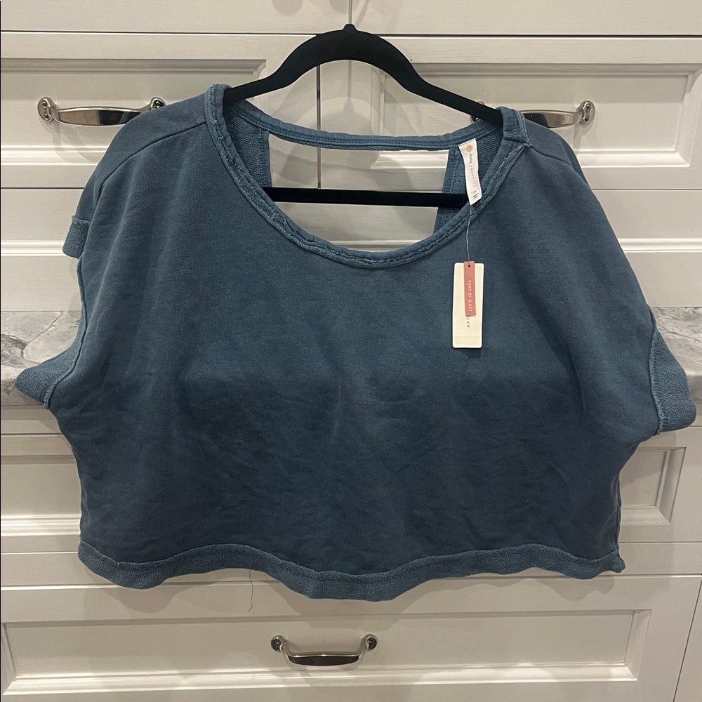 Daily Practice Anthropology short sleeve open back top